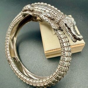 Brighton ‘Later Gator” magnetic clamp bracelet with Swarovski crystals